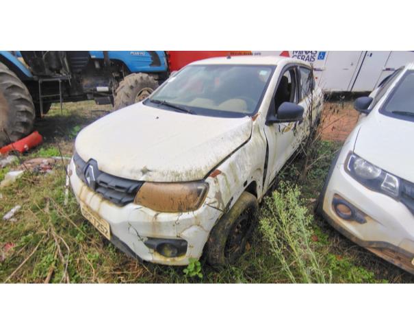 Foto de AUTOMOVEL RENAULT/KWID ZEN 10MT, ALCOOL/GASOLINA, BRANCA, 2018/2019, CHASSI: 93YRBB009KJ709553, RENAVAM: 01172133082, NO ESTADO EM QUE SE ENCONTRA.