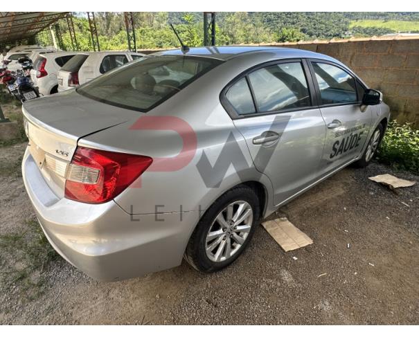 Foto de AUTOMOVEL HONDA/CIVIC LXS, ALCOOL/GASOLINA, PRATA, 2013/2014, CHASSI: ...02009, NO ESTADO EM QUE SE ENCONTRA.