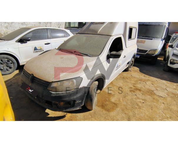 Foto de CAMINHONE VW/SAVEIRO UNIVIDAS AMB, 2014/2015, ALC/GASOL, BRANCA, CHASSI: 9BWKB45U3FP064769, RENAVAM: 01035969979, NO ESTADO EM QUE SE ENBCONTRA.