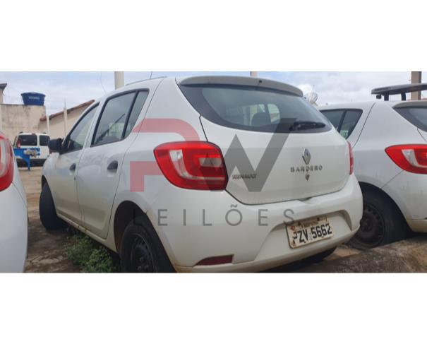 Foto de PASSAGEIRO / AUTOMOVEL RENAULT/SANDERO AUTH 10, ALCOOL/GASOLINA, BRANCA, 2017/2018, PLACA PZV-5662, CHASSI: 93Y5SRF84JJ864391, RENAVAM: 01120119240, NO ESTADO EM QUE SE ENCONTRA. 