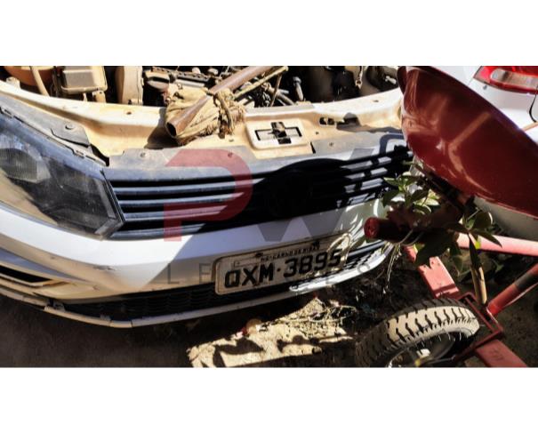Foto de VW/GOL 1.6L MB5, ALCOOL/GASOLINA, BRANCA, 2020/2020, CHASSI: 9BWAB45U7LT106875, RENAVAM:122807819 , NO ESTADO EM QUE SE ENCONTRA.
