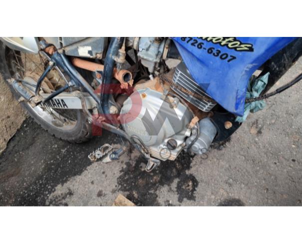 Foto de MOTOCICLE YAMAHA/XTZ 125E, GASOLINA, AZUL, 2013/2014, CHASSI: ...35203,  NO ESTADO EM QUE SE ENCONTRA.