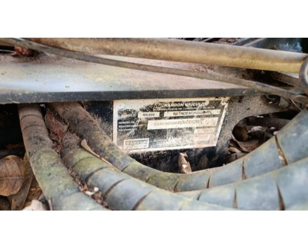 Foto de RETROESCAVADEIRA RANDON, RK406, AMARELA, 2013, Nº DE IDENT.: 9AD406AKKD0005136, NO ESTADO EM QUE SE ENCONTRA.