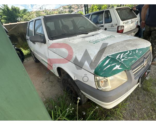 Foto de AUTOMOVEL FIAT/UNO MILLE ECONOMY, ALCOOL/GASOLINA, BRANCA, 2009/2010, CHASSI: ...93864, NO ESTADO EM QUE SE ENCONTRA.