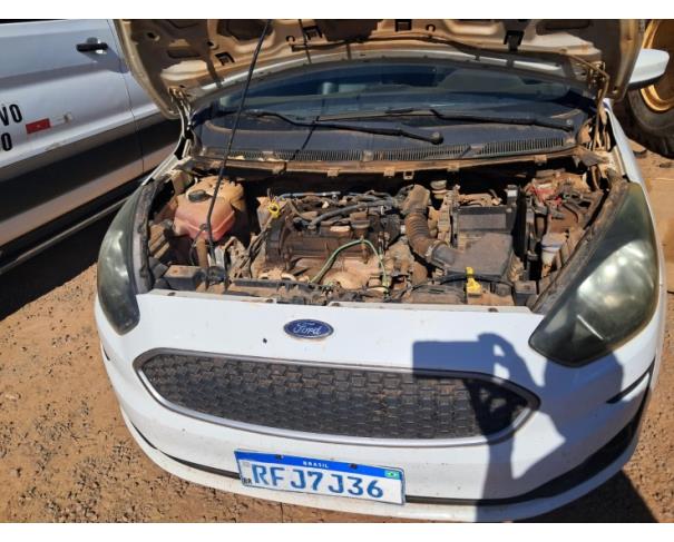 Foto de AUTOMOVEL FORD/KA SE 1.0 HA C, ALCOOL/GASOLINA, BRANCA, 2020/2021, CHASSI: 9BFZH55L1M8048006, RENAVAM: 01235814359, NO ESTADO EM QUE SE ENCONTRA. 