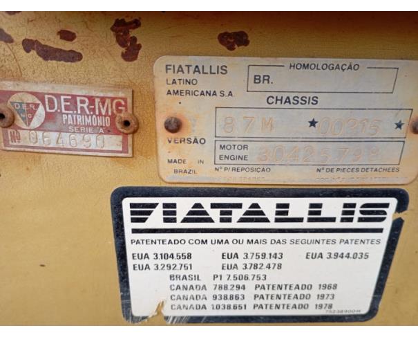 Foto de MOTONIVELADORA FIAT ALLIS, 2002,  SERIE 87M 00315, MOTOR 304257798, NO ESTADO EM QUE SE ENCONTRA.