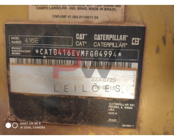 Foto de RETROESCAVADEIRA CATERPILLAR - CHASSI: CAT0416EVMFG04994, ANO 2013/2013, PLACA FICTICIA: RET-4160, NO ESTADO EM QUE SE ENCONTRA.