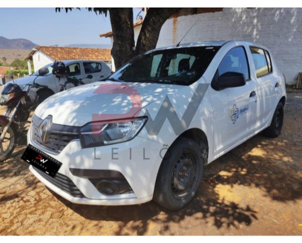 Foto de PASSAGEIRO / AUTOMOVEL RENAULT/SANDERO LIFE10MT, ALCOOL/GASOLINA, BRANCA, 2020/2021,NO ESTADO EM QUE SE ENCONTRA. 