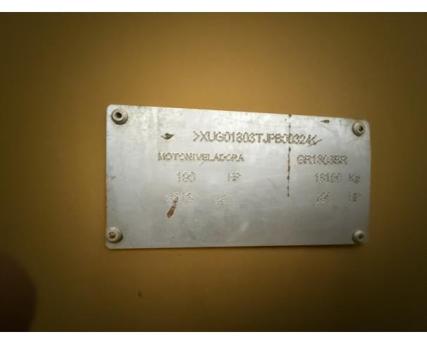 Foto de MOTONIVELADORA XCMG, ANO 2018, CHASSI: XYG01303TJFB00324, NO ESTADO EM QUE SE ENCONTRA.