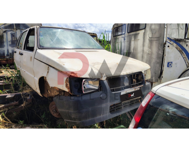 Foto de PASSAGEIRO / AUTOMOVEL FIAT/UNO MILLE FIRE FLEX, 2005/2006, ALC/GASOL, BRANCA, CHASSI: 9BD15822764736162, RENAVAM: 00865800740, NO ESTADO EM QUE SE ENCONTRA. MOTOR AVARIADO E DESMONTADO.