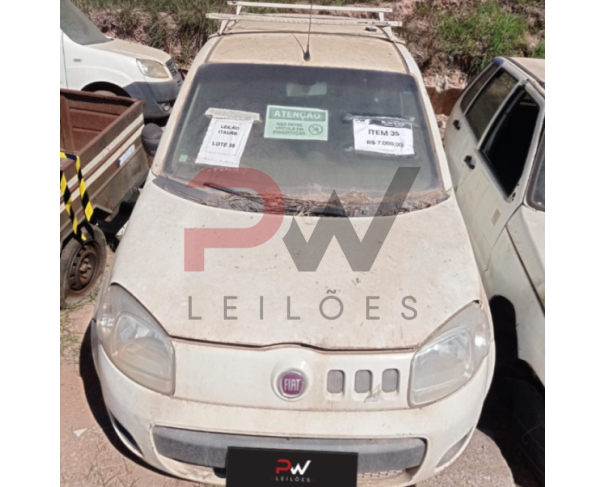 Foto de PASSAGEIRO / AUTOMOVEL FIAT/UNO VIVACE 1.0, 2014/2014, ALC/GASOL, BRANCA, CHASSI: 9BD195152E0554304, RENAVAM: 00997096535, NO ESTADO EM QUE SE ENCONTRA. MOTOR AVARIADO.