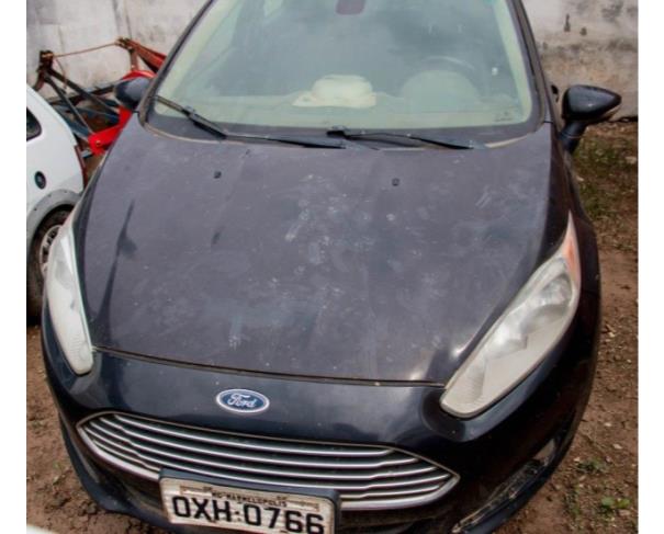 Foto de PAS/AUTOMOVEL I/FORD FIESTA SD 6LTIA, ALCOOL/GASOLINA, 2014/2014, PRETA,  PLACA: OXH-0766,  RENAVAM: 01004324700, CHASSI: 3FADP4YJ1EM208254, NO ESTADO EM QUE SE ENCONTRA.
