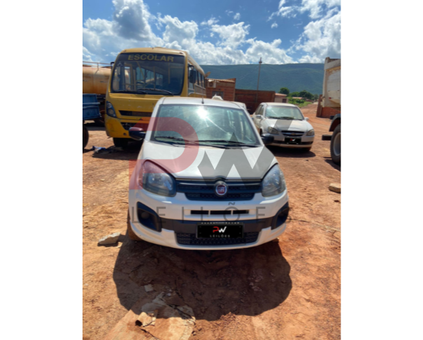 Foto de PAS/AUTOMOVEL FIAT/UNO ATTRACTIVE 1.0, ALCOOL/GASOLINA, ANO/MOD 2020/2021, COR BRANCA, NO ESTADO EM QUE SE ENCONTRA.