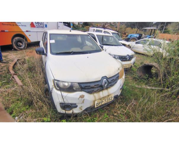 Foto de AUTOMOVEL RENAULT/KWID ZEN 10MT, ALCOOL/GASOLINA, BRANCA, 2018/2019, CHASSI: 93YRBB009KJ709553, RENAVAM: 01172133082, NO ESTADO EM QUE SE ENCONTRA.