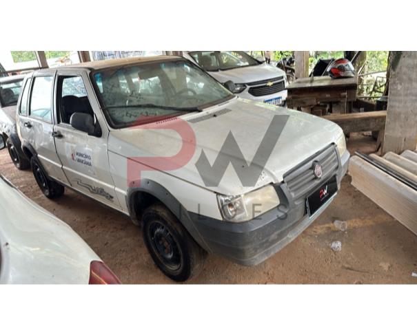Foto de AUTOMOVEL FIAT/UNO MILLE WAY ECON, ALCOOL/GASOLINA, BRANCA, 2013/2013, CHASSI: ...26849,  NO ESTADO EM QUE SE ENCONTRA.