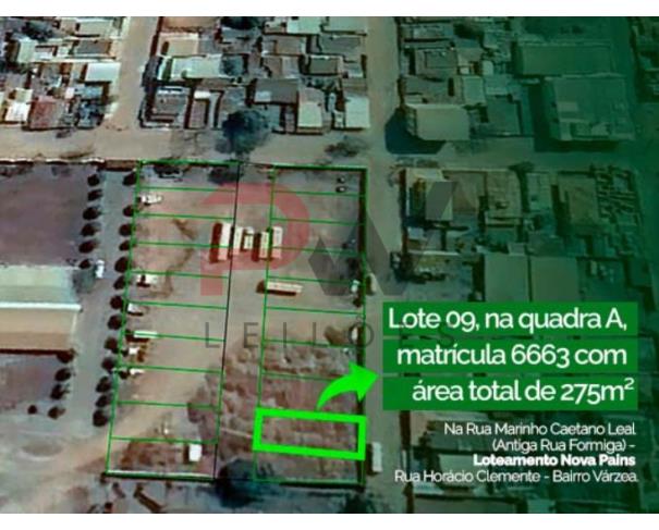 Foto de LOTE 09 - QUADRA A - MATRICULA 6663 - 275 M², Rua Marinho Caetano Leal (Antiga Rua Formiga) - Loteamento Nova Pains - Rua Horácio Clemente - Bairro Várzea, Pains/MG, NO ESTADO EM QUE SE ENCONTRA. 