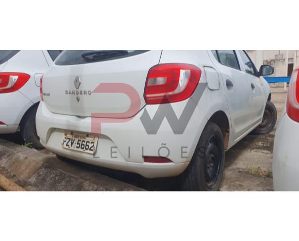 Foto de PASSAGEIRO / AUTOMOVEL RENAULT/SANDERO AUTH 10, ALCOOL/GASOLINA, BRANCA, 2017/2018, PLACA PZV-5662, CHASSI: 93Y5SRF84JJ864391, RENAVAM: 01120119240, NO ESTADO EM QUE SE ENCONTRA. 