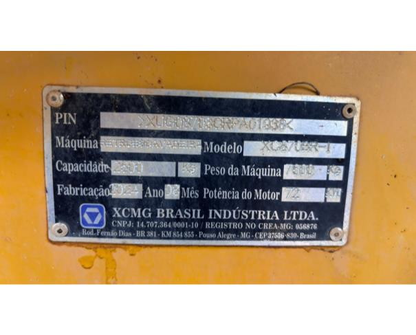 Foto de RETROESCAVADEIRA XCMG, XC870BR-I AMARELA, ANO 2024, Nº DE IDENT: XUG08703CRPA01938, NO ESTADO EM QUE SE ENCONTRA.