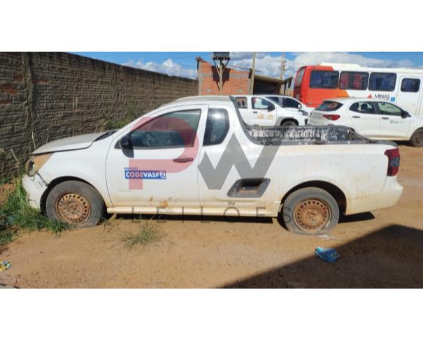 Foto de CAMIINHONETE CHEVROLET MONTANA LS,  2019/2020, ALC/GASL, BRANCA, CHASSI: 9BGCA8030LB156260, RENAVAM: 01229826952, NO ESTADO EM QUE SE ENCONTRA.