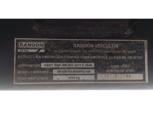 Foto de RETROESCAVADEIRA RANDON, ANO: 2013, SÉRIE: CA07131774, NO ESTADO EM QUE SE ENCONTRA.