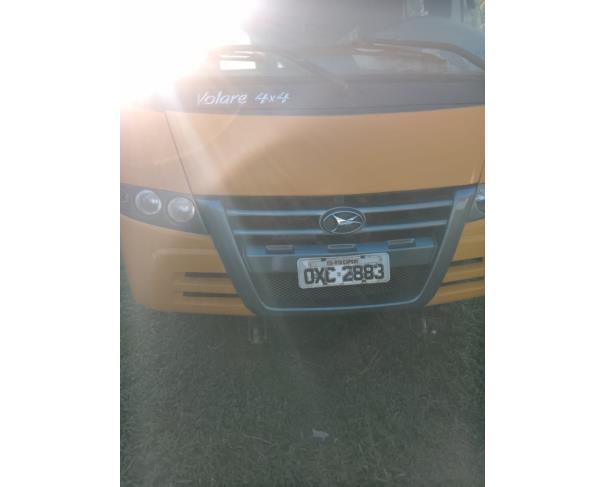 Foto de ONIBUS MPOLO/VOLARE V8L 4X4 EO, DIESEL, AMARELA, 2013/2014, CHASSI: 93PB58M1MEC050591, RENAVAM: 00997684518, NO ESTADO EM QUE SE ENCONTRA.