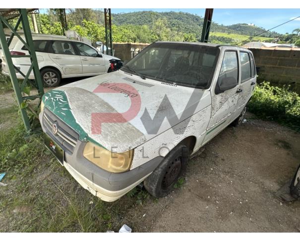 Foto de AUTOMOVEL FIAT/UNO MILLE ECONOMY, ALCOOL/GASOLINA, BRANCA, 2009/2010, CHASSI: ...93864, NO ESTADO EM QUE SE ENCONTRA.