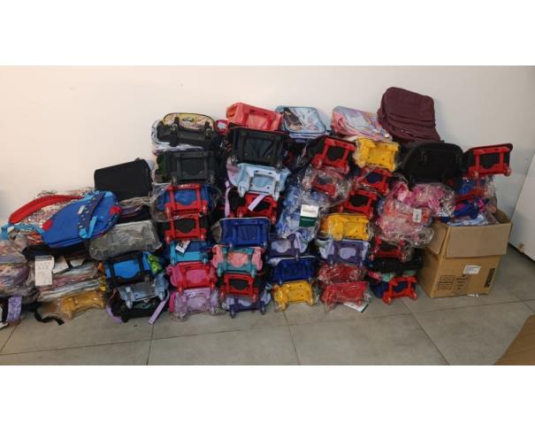 Foto de MOCHILAS DA MARCA BAGAGGIO, APROXIMADAMENTE 100 UNIDADES, NO ESTADO EM QUE SE ENCONTRAM.