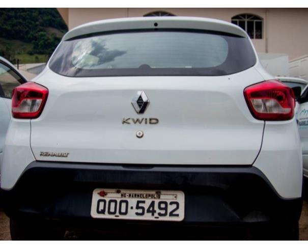 Foto de PAS/AUTOMOVEL RENAULT/KWID LIFE 10MT, ALCOOL/GASOLINA, 2018/2019, BRANCA, PLACA: QOO-5492, RENAVAM: 01155658296, CHASSI: 93YRBB007KJ399452, NO ESTADO EM QUE SE ENCONTRA.