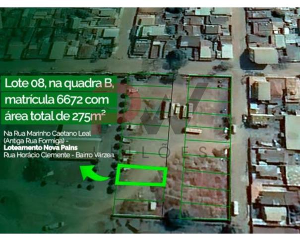 Foto de LOTE 08 - QUADRA B - MATRICULA 6672 - 275 M², Rua Marinho Caetano Leal (Antiga Rua Formiga) - Loteamento Nova Pains - Rua Horácio Clemente - Bairro Várzea, Pains/MG, NO ESTADO EM QUE SE ENCONTRA.