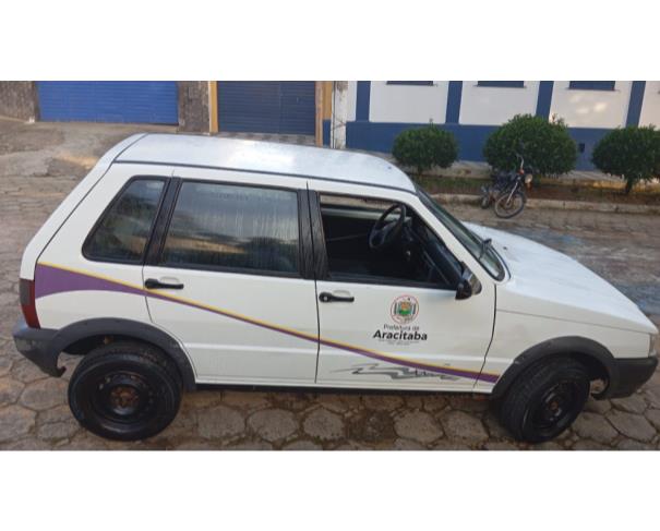 Foto de AUTOMOVEL FIAT/UNO MILLE WAY ECON, ALCOOL/GASOLINA, BRANCA, 2013/2013, CHASSI: 9BD15844AD6860476, RENAVAM: 00558896936, NO ESTADO EM QUE SE ENCONTRA.