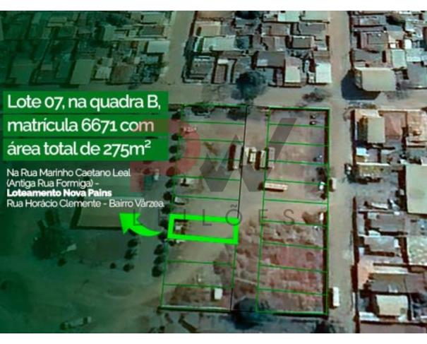 Foto de LOTE 07 - QUADRA B - MATRICULA 6671 - 275 M², Rua Marinho Caetano Leal (Antiga Rua Formiga) - Loteamento Nova Pains - Rua Horácio Clemente - Bairro Várzea, Pains/MG, NO ESTADO EM QUE SE ENCONTRA.