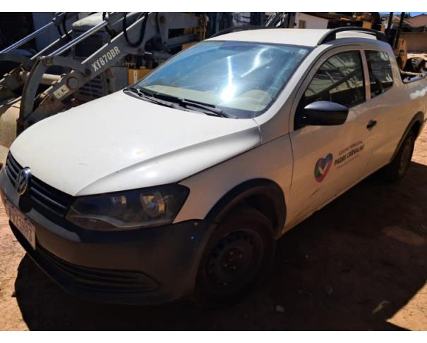 Foto de AUTOMOVEL VW/SAVEIRO CD TL MB, ALCOOL/GASOLINA, BRANCA, 2015/2015, CHASSI: 9BWJB45U7FP186241, RENAVAM: 01047966929, NO ESTADO EM QUE SE ENCONTRA. 