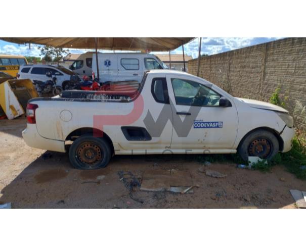 Foto de CAMIINHONETE CHEVROLET MONTANA LS,  2019/2020, ALC/GASL, BRANCA, CHASSI: 9BGCA8030LB156260, RENAVAM: 01229826952, NO ESTADO EM QUE SE ENCONTRA.