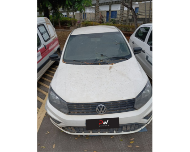 Foto de PAS/AUTOMOVEL VW/GOL 1.0L  MC4, ALCOOL/GASOLINA, BRANCA, 2020/2021, CHASSI: ...73760, NO ESTADO EM QUE SE ENCONTRA.