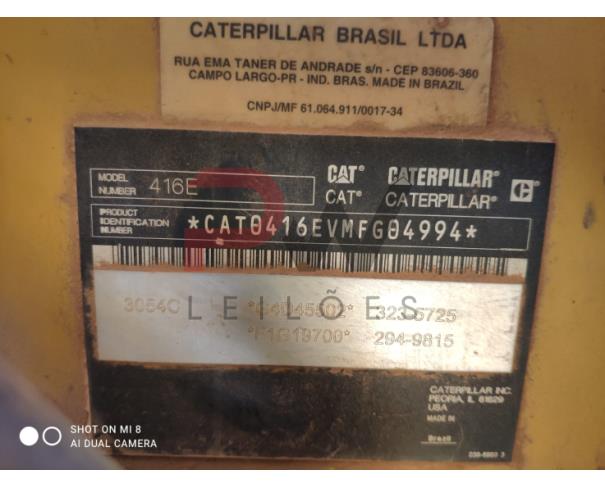 Foto de RETROESCAVADEIRA CATERPILLAR - CHASSI: CAT0416EVMFG04994, ANO 2013/2013, PLACA FICTICIA: RET-4160, NO ESTADO EM QUE SE ENCONTRA.
