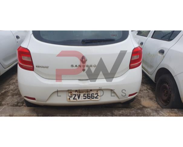 Foto de PASSAGEIRO / AUTOMOVEL RENAULT/SANDERO AUTH 10, ALCOOL/GASOLINA, BRANCA, 2017/2018, PLACA PZV-5662, CHASSI: 93Y5SRF84JJ864391, RENAVAM: 01120119240, NO ESTADO EM QUE SE ENCONTRA. 