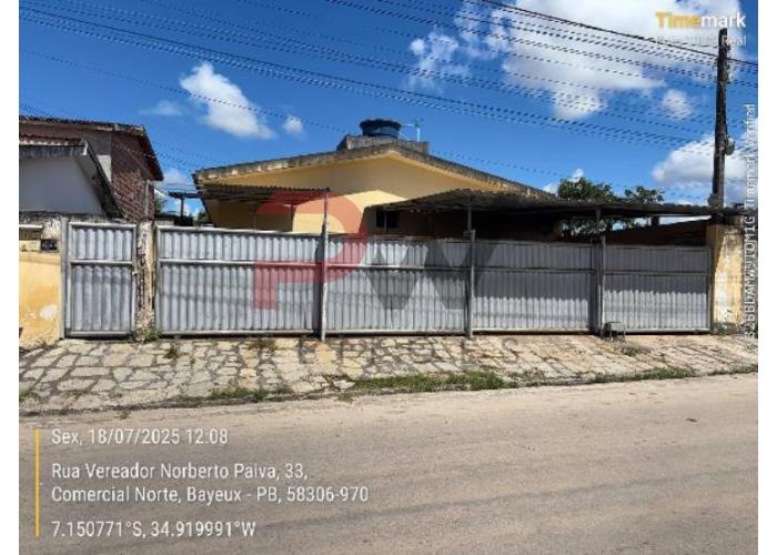 Imagem do imóvel BAYEUX/PB - CASA - COND RES VILLA BALLI - RUA PROJETADA SETOR 20 N. 40, ATUALMENTE RUA NOBERTO PAIVA - COMERCIAL NORTE CAIXA ECONOMICA FEDERAL - LEILÃO ONLINE