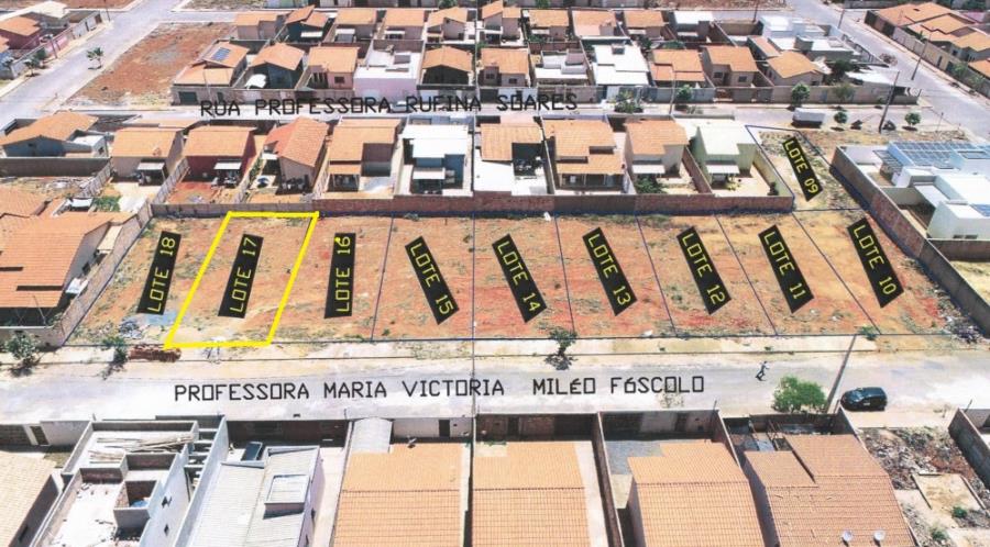 Foto de IMÓVEL URBANO: Área Institucional. Um lote de terreno de nº 280, Quadra 46, setor 16, medindo 250,00m², situado em Pompéu/MG, bairro Morada do Sol, na Rua Professora Maria Victória Miléo Fóscolo, NO ESTADO EM QUE SE ENCONTRA.