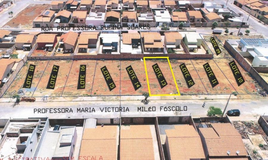 Foto de IMÓVEL URBANO: Área Institucional. Um lote de terreno de nº 240, Quadra 46, setor 16, medindo 250,00m², situado em Pompéu/MG, bairro Morada do Sol, na Rua Professora Maria Victória Miléo Fóscolo, NO ESTADO EM QUE SE ENCONTRA.
