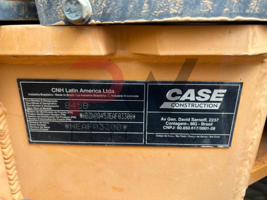 MOTONIVELADORA 845B, CASE, DIESEL, ANO: 2014, CHASSI